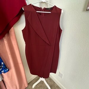 Elegant Burgundy Sleeveless Dress